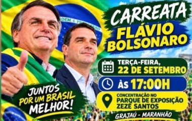 Direita Grajauense realiza nesta terça-feira (22) carreata em apoio a Flávio Bolsonaro que promete ser uma das maiores do MA