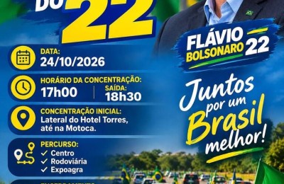 Direita grajauense realiza motocarreata neste sábado (24) em apoio a Flávio Bolsonaro