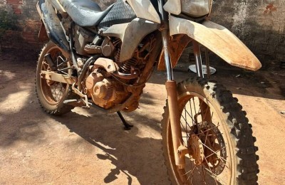 Motocicleta roubada no Tocantins é recuperada pela PM após perseguição em Formosa da Serra Negra