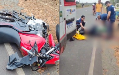 Motociclista tem braço e parte de perna amputados após colisão com caminhonete na MA-006, em Grajaú