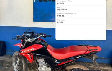 Motocicleta com chassi adulterado e motor roubado é apreendida em Formosa da Serra Negra